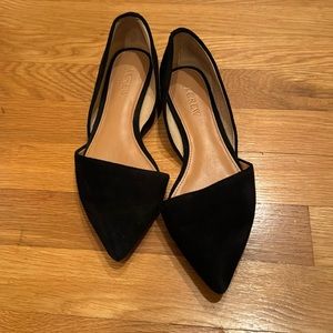 J Cew Black Suede Flats